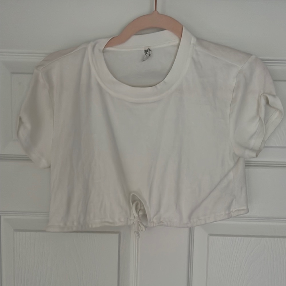 Free People White Crop Top